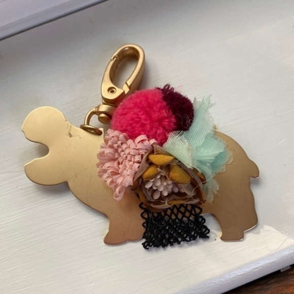 Anthropologie Well Dressed Animal Hippo Keychain - Picture 2 of 4